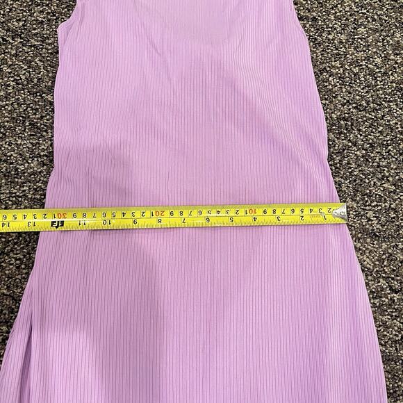 L*Space Nico Cutout Maxi Dress in Lavender Size Large Stretch Side Slit Ribbed - Picture 8 of 11